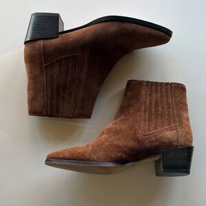 rag & bone Chestnut Suede Ankle Booties